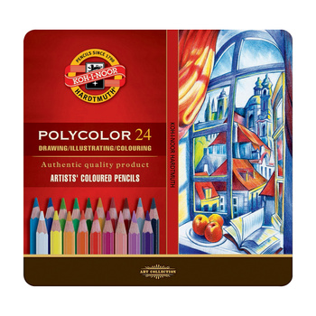 Koh-i-noor Kredki Polycolor 3824 24 Kol. Op. Metalowe