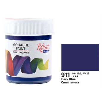 Rosa Studio Farba Gwaszowa Dark Blue 911 40 Ml