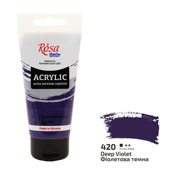 Rosa Studio Farba Akrylowa Dark Violet 420 75 Ml