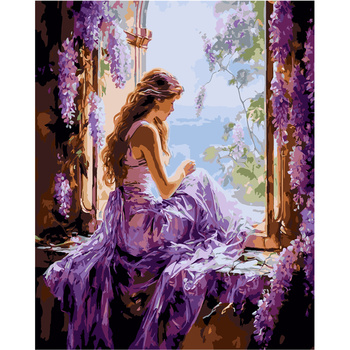 Malowanie Po Numerach Podobrazie 40x50 Cm Niki4 Dziewczyna W Oknie