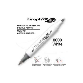 Graph'it Go! Marker Akrylowy Dwustronny White 0000