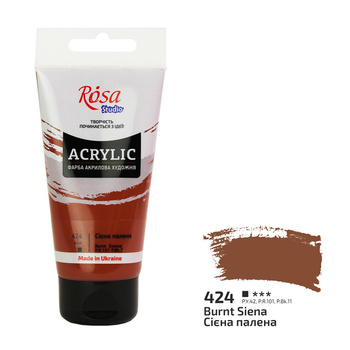 Rosa Studio Farba Akrylowa Burnt Sienna 424 75 Ml