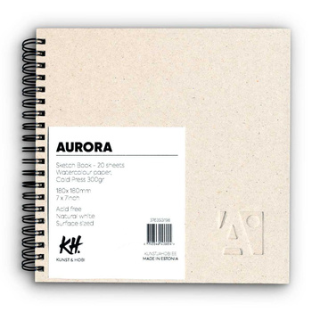 Aurora Szkicownik Na Spirali 18x18cm 20ark. 300g 100% Cold Pressed Średnioziarnisty 3763sg198