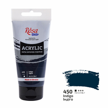 Rosa Studio Farba Akrylowa Indigo 450 75 Ml