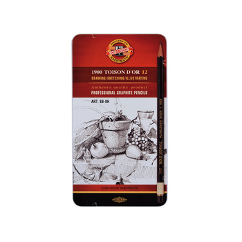 Koh-i-noor Ołówek Grafitowy 1902 Art Toison D"Or 8b-8h. Kpl. 12 Szt.