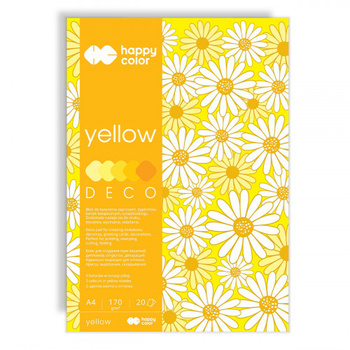 Happy Color Blok Deco Yellow A4 20 Ark. 170 G.