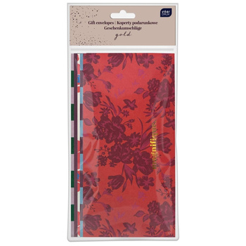 Interdruk Koperty Podarunkowe 22x11 Cm 5 Szt. Gold