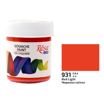 Rosa Studio Farba Gwaszowa Red Light 931 40 Ml