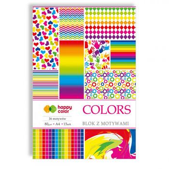 Happy Color Blok z Motywami Colors A4 15 ark. 80g