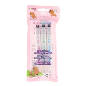 Strigo Kapibara Zakreślacze I Stempelki Na Rolce 3 Szt. 