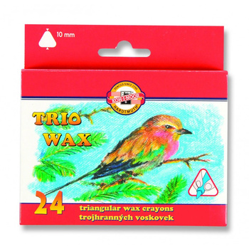Koh-i-noor Kredki Trio Wax Jumbo 8274/2 24 Kol. 10 Mm