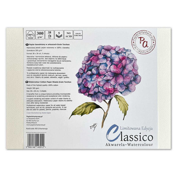 Papier Artystyczny Do Akwareli 28x38cm 300g 5a Grain Torchon 9013/Hortensja