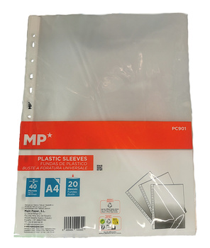 MAIN PAPER KOSZULKI A4 20SZT 40MIC