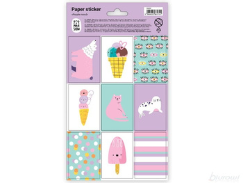 Meshu Naklejki Papierowe 12x21cm 9szt. Purple Mood