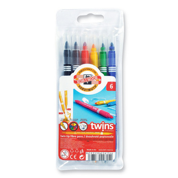 Koh-i-noor Flamastry Dwustronne 7710/ 23jf 6 Kolorów