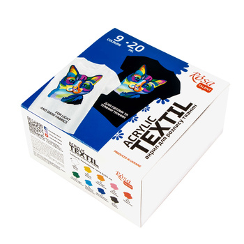 Rosa Talent Farby Do Tkanin 9 Kol. X 20 Ml