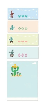 MAIN PAPER KARTECZKI SAMOPRZYLEPNE 5X25 SZT. KAKTUSY