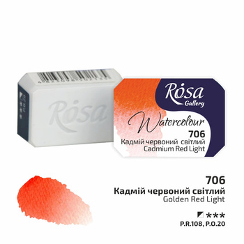 Rosa Gallery Farba Akwarelowa Cadmium Red Light 706 2,5 Ml