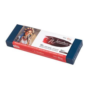 Rosa Gallery Farby Akwarelowe W Kostkach Portret W Metalowej Kasetce 14 Kolorów Indigo