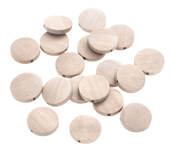 Dp Craft Drewniane Koraliki Monetki 20 Mm 20 Szt.