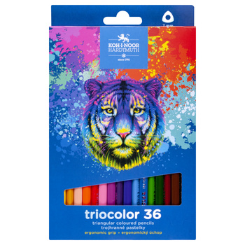 Koh-i-noor Kredki Triocolor 3135 36 Kolorów 7 Mm Tygrys - Seria Niebieska