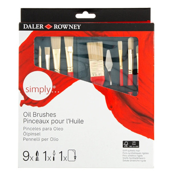 Daler Rowney Zestaw Pędzli w Piórniku Oil