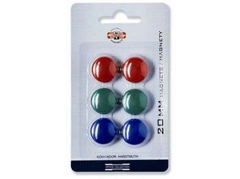 Koh-i-noor Magnesy Tablicowe 20 Mm 6 Szt. Na Blistrze