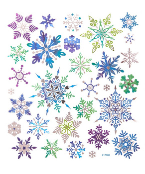 Dp Craft Naklejki Śnieżynki 30szt.
