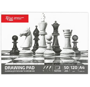 Rosa Studio Szkicownik, A4, 50 Ark., 120 G. Szachy