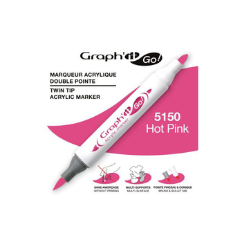 Graph'it Go! Marker Akrylowy Dwustronny Hot Pink 5150