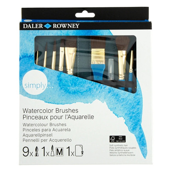 Daler Rowney Zestaw Pędzli w Piórniku Watercolor