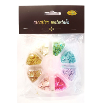 Galeria Hobby Cekiny Pastelowe Opalizujące 6 Mm 8 Kolorów 40 G