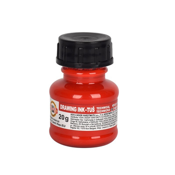 Koh-i-noor Tusz Kreślarski 1417004 Czerwony 20 G.