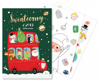 Interdruk Kolorowanka A4 Świąteczny Czas 32 z Naklejkami