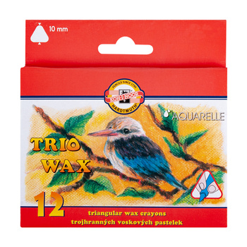 Koh-i-noor Kredki Trio Wax Jumbo Akwarelowe 8252/2 12 Kol. 10 Mm