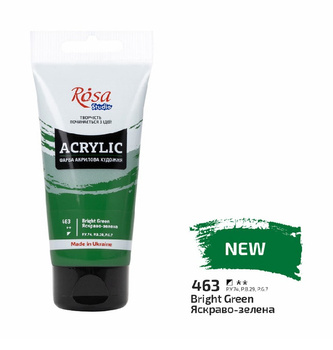 Rosa Studio Farba  Akrylowa  Bright Green 463 75 Ml