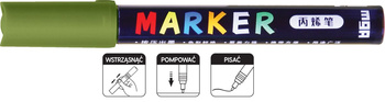 M&G Marker Akrylowy 2mm Zielony Oliwkowy S511