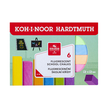 Koh-i-noor Kreda Kolorowa Fluorescencyjna 1125s06 Do Tablic Zestaw 6 Kolorów