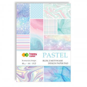 Happy Color Blok z Motywami Pastel A4 15 ark. 80g