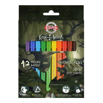 Koh-i-noor Flamastry Dino 7710/2ab 12 Kolorów W Kartoniku