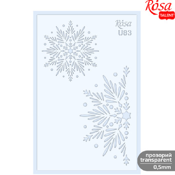 Rosa Talent Plastikowy Szablon Wielokrotnego Użytku, Nr U83, 13x20 Cm - Xmas, Gwiazdki