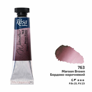 Rosa Gallery Farba  Akwarelowa  Maroon Brown 763 10 Ml Tuba