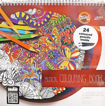 Koh-I-Noor Kolorowanka Muzyczna + Kredki 24 kol. Polycolor 9958/4