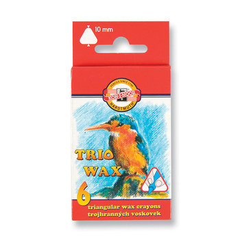 Koh-i-noor Kredki Trio Wax Jumbo 8271/2 6 Kol. 10 Mm