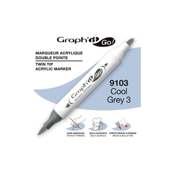 Graph'it Go! Marker Akrylowy Dwustronny Cool Grey 3 9103