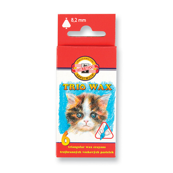 Koh-i-noor Kredki Trio Wax 8271/1 6 Kol. 8,2 Mm