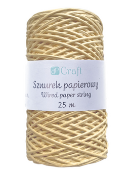 Dp Craft Sznurek Papierowy Z Drucikiem Kraft 25 M