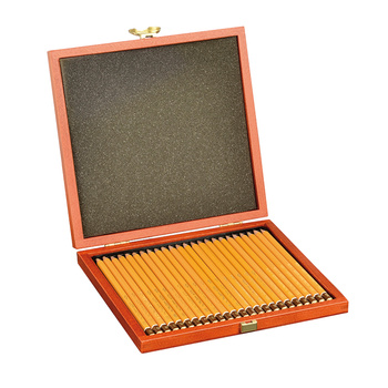 Koh-i-noor Ołówek Grafitowy 1504/D Art 8b-10h Kpl. 24 Szt. Kasetka Drewniana