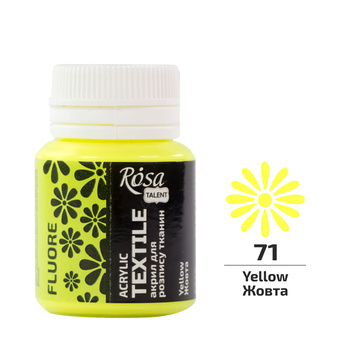 Rosa Talent Farba Do Tkanin Fluorescencyjna Yellow 71 20 Ml