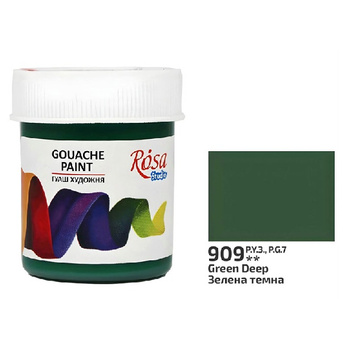 Rosa Studio Farba Gwaszowa Dark Green 909 40 Ml